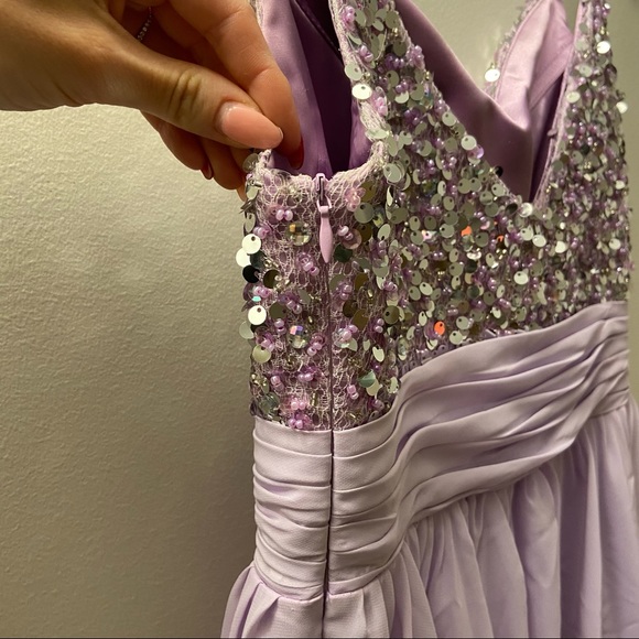 JJ’s House Purple Beaded Homecoming/Prom Dress - Picture 3 of 9